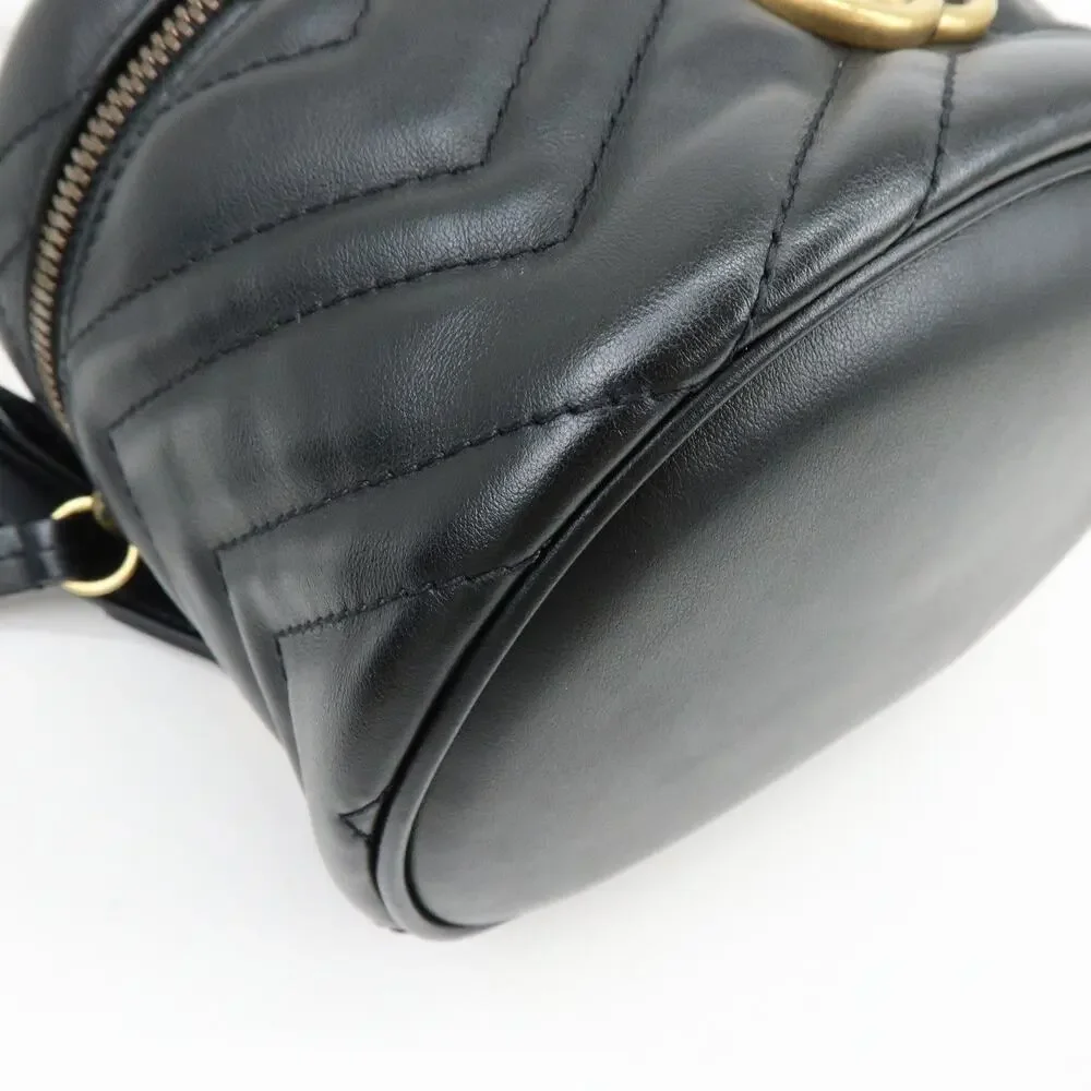 Gucci GG Marmont Calfskin Cosmetic Case Black